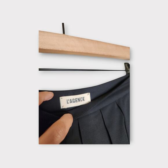 L'Agence Womens Black Pleated Shorts Skort S Pockets Dressy Capsule - Picture 5 of 9